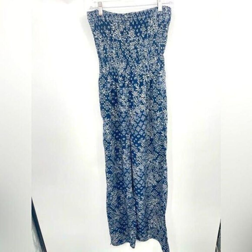 Timing size Large one piece blue and white wide‎ leg pants